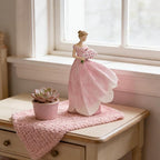 Guichifun Fairy Statue Collection Home Decoration - Pink Leaf Angel Girls Resin Modern Table Decor for Living Room Office Sculpture Decor for Women Indoor Rustic Figurines Gift 5 x 3 x 7.5 Inch
