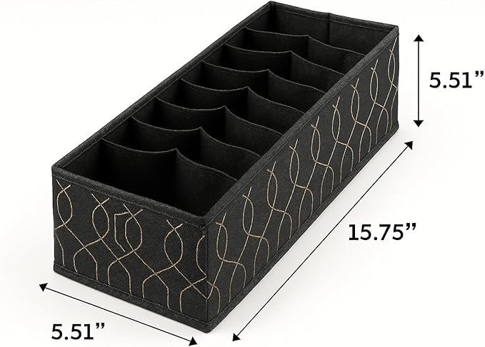 Fabric Drawer Organizer – Foldable Cloth Storage Box for Clothes, Closet, and Dresser Organization (Medium)