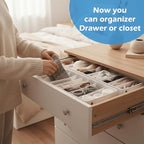 Drawer Organizer Clothes -3 Pcs T shirt Organizer Multipurpose Dresser Drawer Organizer for Adults & Kids, Closet Foldable 12 Cells per Organizer - Closet Organizers & Storage, Shirt Folder - White
