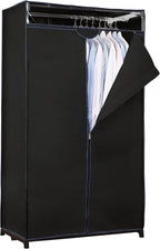 Simplify, Organizer, for Clothes and Accessories, Heavy Duty, Hanging Rod, Easy to Assemble in Black 36" Wide Portable Closet, 63"x36"19" (4062-BLACK)