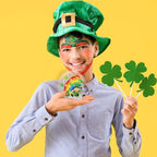 12 Set St. Patricks Day Glitter Snow Globe DIY Craft Kits, Clear Plastic Snow Globe Irish Party Crafts Kit for St. Patricks Day Party Favor Supplies Toddler Classroom Activities Gifts(St. Patricks)