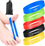Sibba 5Pcs Toe Resistance Bands Toe Stretcher Bands for Bunion Correction Bunion Relief Toes Strength Foot Exercise Band for Hallux Valgus Yoga Daily Toes Training