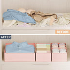 DIMJ Drawer Organizer Clothes Storage - 26 Pack Baby Dresser Organizer for Nursery, Small Fabric Closet Drawer Organizer Bins for Underwears Socks, Foldable Storage Dividers Organization for Bedroom