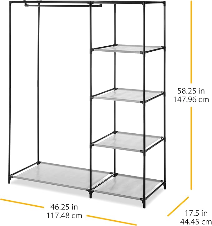 Whitmor Modern Industrial Freestanding Closet Organizer