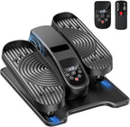 Under Desk Elliptical Machine for Senior Mini Elliptical Leg Exerciser with Remote Quiet Portable Electric Seated Foot Pedal Exerciser for Home Office