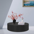 Round Display Pedestal Stand, Event Decor Display Plinth Stands, Bridal Shop Cylinder Plinth Raiser Table, Party Event Decor Circle Pedestal Stand for Boutiques Model Air Conditioner Heightening (Black, 23.6*5.9in)