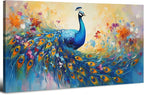 Abstract Peacock Wall Art Colorful Peacock Pictures Wall Decor Abstract Bird Canvas Poster Watercolor Animal Prints Painting Vintage Framed Artwork for Living Room Bedroom Home Decorations 20x40