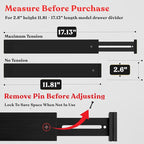 6 Pack Drawer Divider - 2.6" High, 11" to 18" Adjustable Bamboo Drawer Organizers for Clothes, Expandable Dresser Separators in Bedroom/Bathroom/Kitchen/Office Organization and Storage (Black)