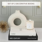 Aesthetic Decorative Books - Set of 2 Stylish Boxes Enhance Your Coffee Table, Bookshelf or Mantel Decor - Beautiful Fake/Faux Books for Modern Home Decoration, Photo Storage and as a Keepsake Box