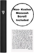 A&S Mezuzot Alumium Mezuzah Case in Silver Shin Design Weatherproof Door Mezuza Judaica Art for Home Blessing (Black, 7 Inches)