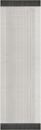 Modern Micro Loop Indoor Runner Rugs for Living Room Bedroom Kitchen Geometric Striped Black-White 2x7 Luxury Durable Low and High Pile Non-Shedding Stain Resistant Soft Area Carpet 2 x 7