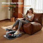 Under Desk Elliptical Machine, Electric Elliptical Leg Exerciser as Seen on TV for Seniors, Portable Quiet Seated Pedal Exerciser for Home Office with 12 Adjustable Speeds and Remote Control