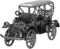 Vintage Grey Classic Car Ornament, Retro Iron Antique Model Decoration for Home Office Desk, Mini Metal Collectible Craft with Authentic Detailing for Car Enthusiasts