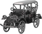 Vintage Grey Classic Car Ornament, Retro Iron Antique Model Decoration for Home Office Desk, Mini Metal Collectible Craft with Authentic Detailing for Car Enthusiasts