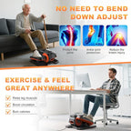 Mini Under Desk Elliptical Low Impact Electric Leg Exerciser As Seen on TV While Sitting for Seniors with Non-Slip Mat Quiet & Portable for Home and Office