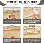 Gerrii 6 Pcs Closet Tension Shelf Rod Expandable Shelf Locker Organizer Adjustable Storage Rack Scalable Layered Divider Separator for Cabinet Wardrobe Kitchen Bathroom (10.83''-17.91'')