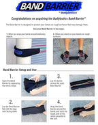 Bodylastics Band Barrier for Resistance Fitness Bands - Heavy-Duty Protective Sleeve Accessory With Easy Setup Velcro Closure, Nylon Webbing and Neoprene Padding