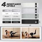 Resistance Bands for Working Out with Guide, 4 Workout Bands for Women & Men, Fabric Exercise Bands for Legs, Hip, Glute, Butt, Booty Bands Set for Yoga, Pilates, Strength