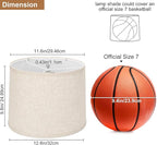 Lampshades Set of 2, Drum Lampshades 11.6" Top x 12.6" Bottom x 9.8" High, Seaside village Medium Lampshades (Spider Fitter), Beige Lampshades Natural Linen Hand Crafted, Easy Assembly Required
