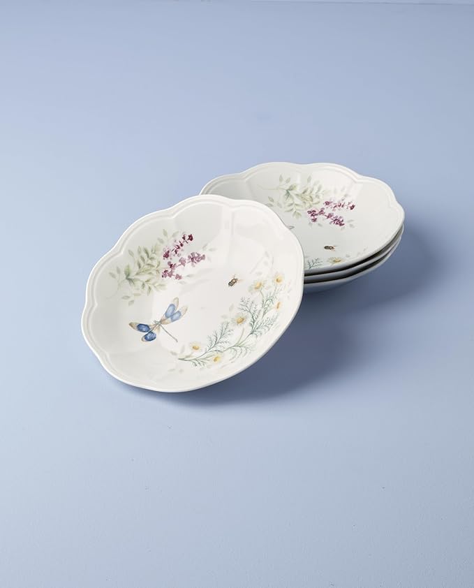 Lenox 897795 Butterfly Meadow Herbs Pasta Bowls, Set Of 4