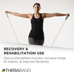 THERABAND Latex Resistance Tubing, Red, Medium Level 2, 100 ft Roll, Professional Grade Resistance Band for Exercise, Upper and Lower Body Workouts, Cut-to-Length, Color-Coded Levels
