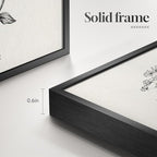 Framed Black and White Bathroom Wall Art, 4 Piece Vintage Floral Canvas Prints Artwork for Farmhouse, Rustic Minimalist Flower Botanical Pictures for Bedroom Living Room Wall Decor, 8x10x4 (Pack)
