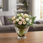 WGVI Slant Cut Calyx Glass Vase, Width 7.25", Height 6.25", Clear Terrarium, Candy Dish, Fruit Jar, Floral Container for Wedding Party Event, Home Office Decor, 8 Pieces