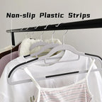 50 Pack Plastic Clothes Hangers- 16.5 Inch Slim Space Saving Hangers for Closet, Heavy Duty Non-Slip Hangers with 360° Swivel Hooks for Hanging Coats, Suits, Jackets, Shirts,T-Shirt