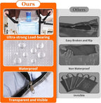 8 Pack Clear Storage Bags for Comforter, Clothes & Bedding, Plastic Blanket Storage with Zipper and Handle, Moving Bags, Closet Organizer and Under-Bed Storage (90L)