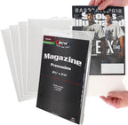 BCW Magazine Bags and Boards – (25 Pack) | Premade Resealable Magazine Protectors | Standard Size 8 ¾" x 11 ⅛" | Magazine Sleeves and Boards Pre-Loaded for Storage and Display