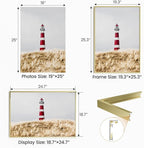 19x25 Aluminum Metal Picture Frame,Tempered Glass Gold Photo Frame 19x25 for Family Photo,Posters,Art,Document to Wall Mount Horizontally or Vertically