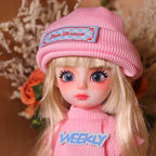 Original 1/6 Scale Anime Doll with Hand-Painted Face, Unique Cute Collectible Ball-Jointed Doll with Removable Outfit, 30cm Art Figure for Christmas & Birthday Gifts (Mia)