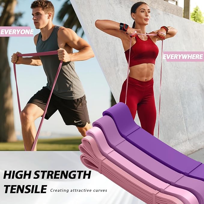 LEEKEY Resistance Bands, Exercise Bands,Pull Up Assist Bands - Bands for Working Out,Band for Men and Women Fitness Training, Physical Therapy,Home Workouts