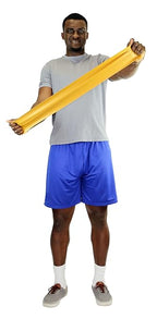 Cando - 1212150 - 1212150 CanDo Low Powder Exercise Band, 6 yard Roll, 5 Piece Set (Tan, Yellow, Red, Green, Blue, Black, Silver, Gold)