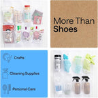 GORILLA GRIP Over the Door Shoe Organizer, 35 Large Breathable Mesh Pockets, Space Saving Hanging Storage Holder, 5 Hook Closet Rack Hanger, Hangs on Closets for Shoes, Accessories 68.5H x 24.5W White