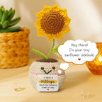 HEXMOZ Thank You Gifts for Women - End of Year Teacher Gift - Appreciation Gifts for Teacher Nurse Daycare Provider Nanny Babysitter - It Takes A Village Collectible Sunflower Doll Crochet