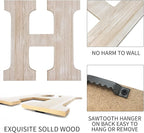 Wooden Home Sign Wall Hanging Decor Wood Home Letters for Wall Art with Artificial Eucalyptus Wreath Rustic Home Decor Farmhouse, Wall Decor for Living Room Entryway Housewarming Gift (Natural)