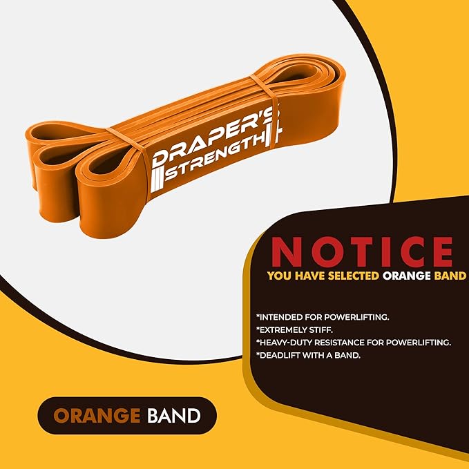 Draper's Strength Heavy Duty Resistance Stretch Loop Bands for Powerlifting Workout Exercise and Assisted Pull Ups