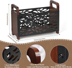 Magazine Holder,Wood Magazine Rack,Rustic Magazine File Holder,Magazine Storage Basket,Magazine Rack Floor,Farmhouse Magazine Organizer for Magazines,Books,Newspapers
