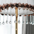 kanpura 20pcs Glass Raindrop Ornaments Glass Teardrop Hanging Ornaments Clear Chandelier Drop Pendant Decorations for Christmas Tree Winter Party Supplies (3 Inch)