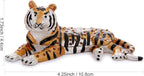Hand Painted Trinket Box for Home Decor Accents, Enamel Hinged Jewelry Box for Bookshelf Office Table Desk Decoration, Classical Figurine Collectible Keepsake Animal Sculptures (Lying Tiger)