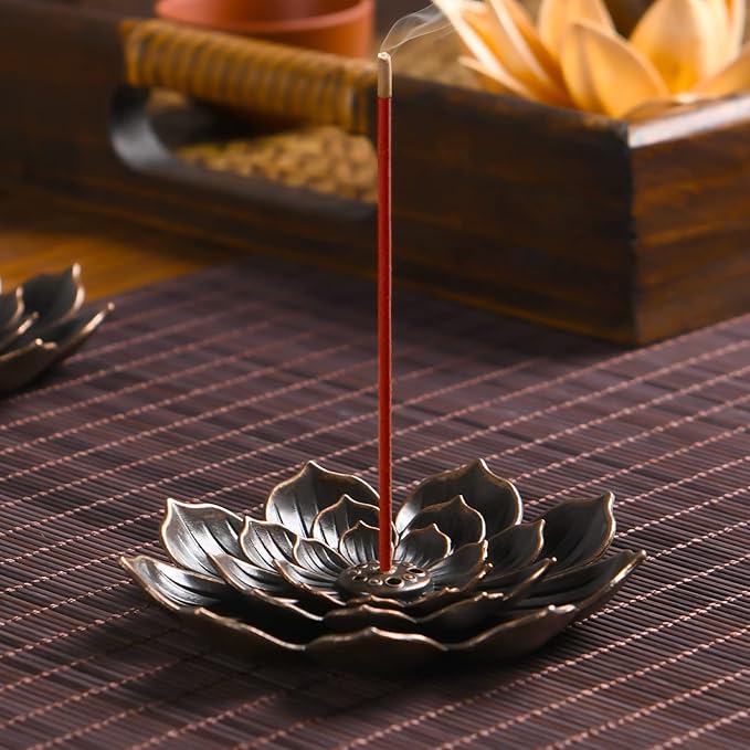 SLKIJDHFB Incense Burner - Incense Stick Holder 6 Incense Holes with Detachable Ash Catcher