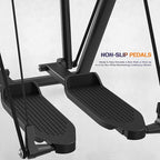 Air Walk Elliptical Glider Machine - 600LBS Capacity, Fully Assembled Low-Impact Design for Home Gym Cross-Training Arm & Leg Cardio Workout-New Version