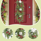 Artificial Christmas Teardrop Swag Door Swag 68cm Decorative Prop Ornament