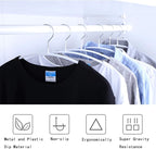 Premium PVC Coating Metal Hangers 40 Pack, Heavyduty, Non Slip Slimline, Suit Jacket T Shirt Hangers, Gold Hooks, Space Saving Clothes Hanger (White)