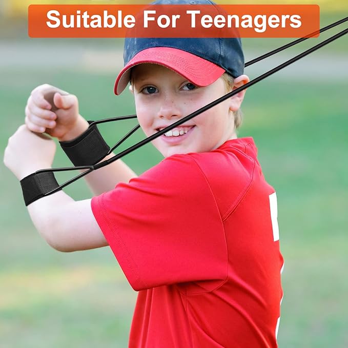 Skylety 3 Pcs Baseball Resistance Bands Youth & Adult Exercise Baseball Pitching Training Bands, 3 Levels 20/30/50 Lbs