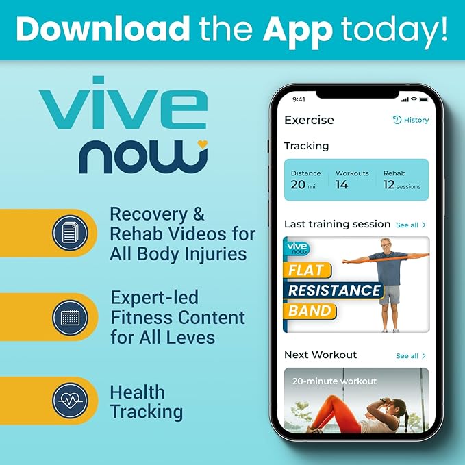 Vive Resistance Bands for Working Out (5 Pack) - Exercise & Workout Resistance Kit - Stretch, Elastic Loop Bands for Physical Therapy, Pilates, Yoga & Gym, for Men & Women