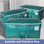 StorageRight Moving Bags-Heavy Duty Moving Boxes, Storage Totes with Zipper, Reinforced Handles and Tag Pocket-Collapsible Moving Supplies for moving, Storage and Travel 93L(Green-4 Pack)
