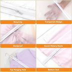 12 Pack Garment Bags 60 * 100cm, 40in PEVA Translucent Garment Covers, Suit Storage Bags, Dress Organizer Bags Used To Protect Shirts, Winter Coats, Jackets（White Edge）
