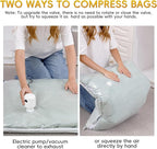 Vacuum Storage Bags with Electric Pump,8 Extra Large Jumbo storage Space Saver Bags (40x31 Inch) for Bedding,Comforters,Blankets,Clothing,Pillows,Jackets,Coats,Vacuum Seal Bags for clothing